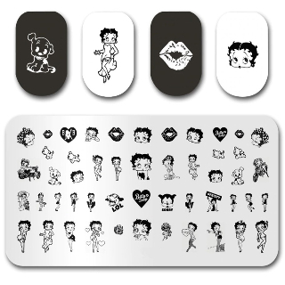 betty boop nails Betty Boop Nails betty boop stamping plate design 008 1