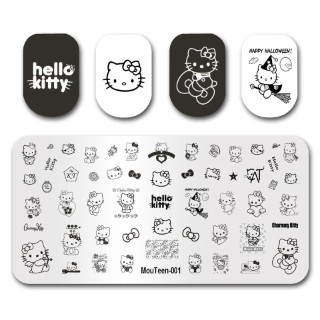 hello kitty nails Hello Kitty Nails hellokittystampplate
