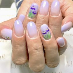 Iris nails flower gazing