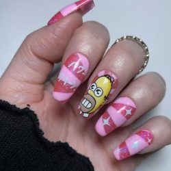 Simpsons Mr.Sparkle Nails