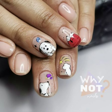 Space Snoopy Nails